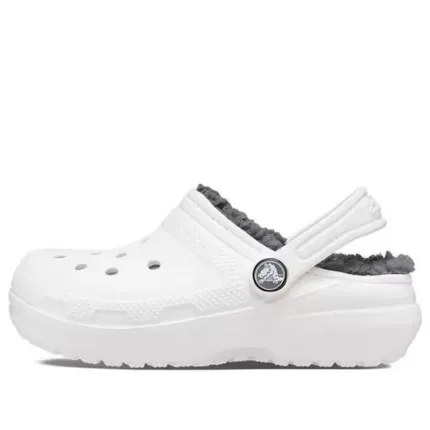 (GS) Crocs Classic Forrado Clogs ‘Branco Cinza’