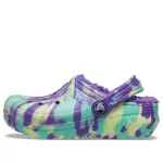 (GS) Crocs Classic Forrado Marmoreado Clogs ‘Neon Purple Multi’