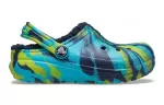 (GS) Crocs Classic Forrado Marmoreado Clogs ‘Tirante Azul’