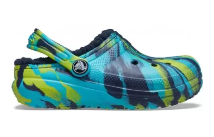 (GS) Crocs Classic Forrado Marmoreado Clogs ‘Tirante Azul’