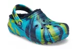 (GS) Crocs Classic Forrado Marmoreado Clogs ‘Tirante Azul’