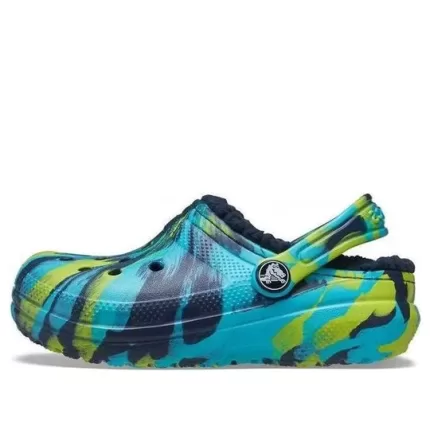 (GS) Crocs Classic Forrado Marmoreado Clogs ‘Tirante Azul’