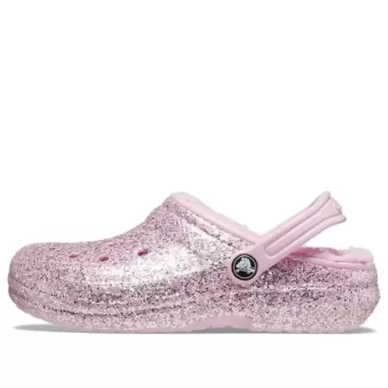 (GS) Crocs Classic Glitter forrado Clogs ‘Rosa’