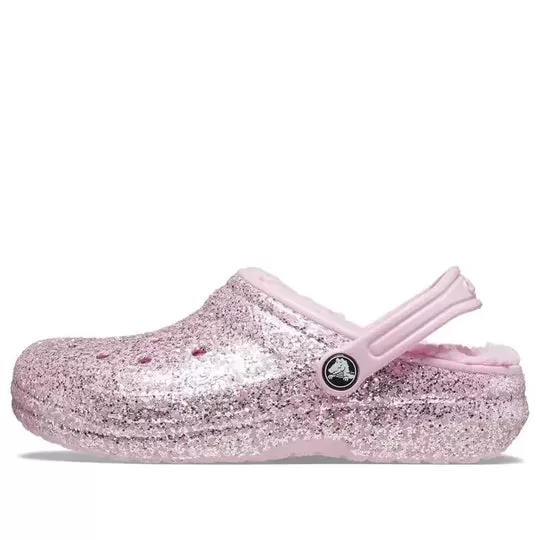 (GS) Crocs Classic Glitter forrado Clogs ‘Rosa’