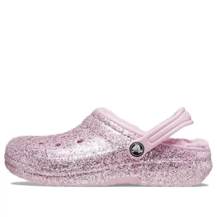 (GS) Crocs Classic Glitter forrado Clogs ‘Rosa’