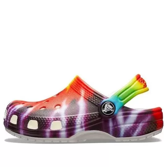 (GS) Crocs Classic Gráfico Tie Dye Clogs ‘Vermelho Roxo’