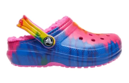 (GS) Crocs Classic Gráfico TieDye forrado Clogs ‘Azul Rosa’