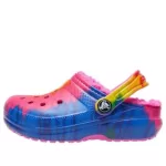 (GS) Crocs Classic Gráfico TieDye forrado Clogs ‘Azul Rosa’
