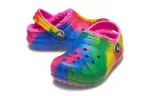 (GS) Crocs Classic Gráfico TieDye forrado Clogs ‘Azul Rosa’