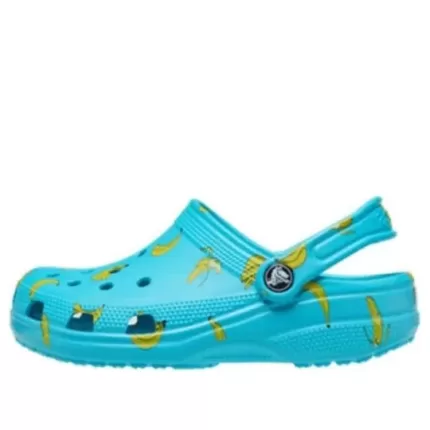 (GS) Crocs Classic Impressão de alimentos Clogs ‘Digital Aqua’