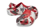 (GS) Crocs Classic Marmoreado Clogs ‘Branco Vermelho Cinza’