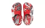 (GS) Crocs Classic Marmoreado Clogs ‘Branco Vermelho Cinza’