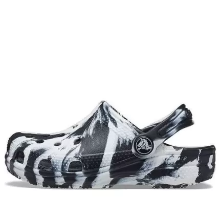 (GS) Crocs Classic Marmoreado Clogs ‘Preto Branco’
