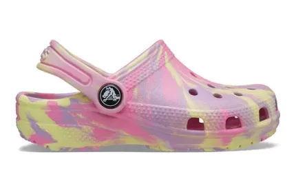 (GS) Crocs Classic Marmoreado Clogs ‘Rosa Amarelo’