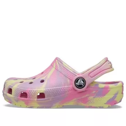 (GS) Crocs Classic Marmoreado Clogs ‘Rosa Amarelo’