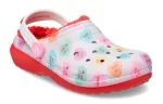 (GS) Crocs Classic Namorados elevados forrados Clogs ‘Vermelho Branco’