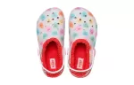 (GS) Crocs Classic Namorados elevados forrados Clogs ‘Vermelho Branco’