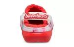 (GS) Crocs Classic Namorados elevados forrados Clogs ‘Vermelho Branco’