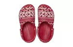 (GS) Crocs Classic Suéter de férias Clogs ‘Vermelho Branco’