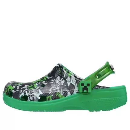 (GS) Crocs Classic Tamanco ‘Minecraft Preto Verde’