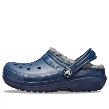 (GS) Crocs Classic Tamanco com glitter forrado ‘Azul’