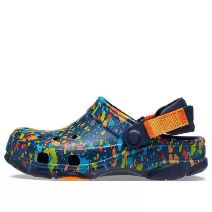 (GS) Crocs Classic Terrazzo todo-o-terreno Clogs ‘Azul Laranja Multi’