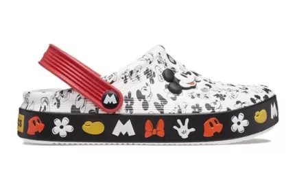 (GS) Crocs Classic x Mickey Mouse Clogs ‘Branco Vermelho Preto’