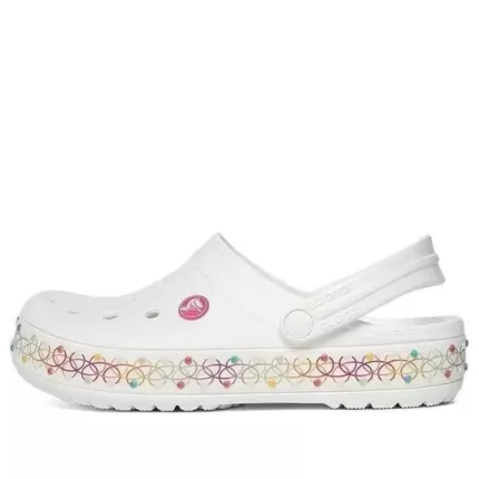 (GS) Crocs Colar elástico Crocband Clog ‘White Multi’