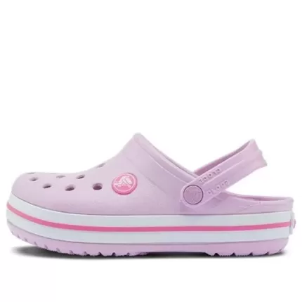 (GS) Crocs Crocband Clogs ‘Rosa Branco’