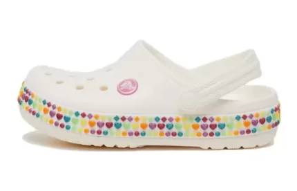 (GS) Crocs Crocband Gem Band Clogs ‘White Multi’
