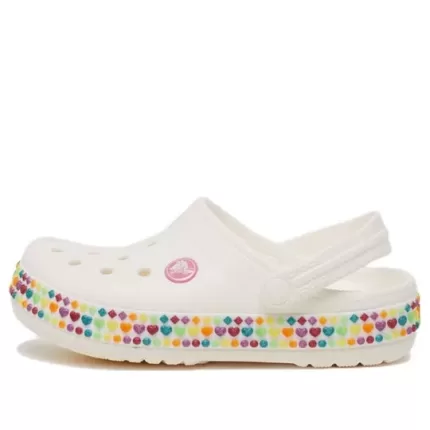 (GS) Crocs Crocband Gem Band Clogs ‘White Multi’
