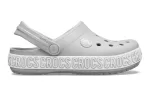 (GS) Crocs Crocband Logo Mania Clogs ‘Cinza Prata’