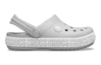 (GS) Crocs Crocband Logo Mania Clogs ‘Cinza Prata’