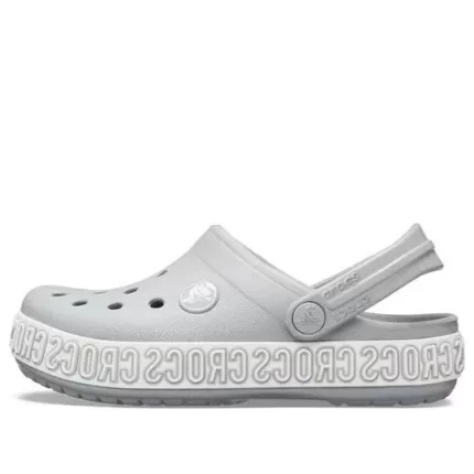 (GS) Crocs Crocband Logo Mania Clogs ‘Cinza Prata’