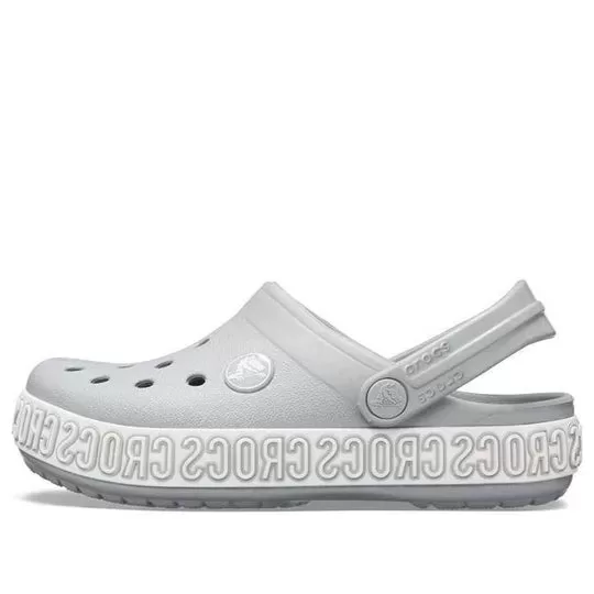 (GS) Crocs Crocband Logo Mania Clogs ‘Cinza Prata’