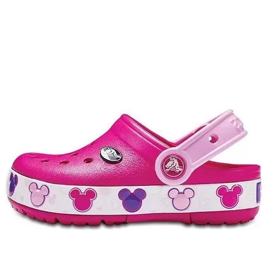 (GS) Crocs Crocband Mickey Fun Lab Lights Clogs ‘Pink White’