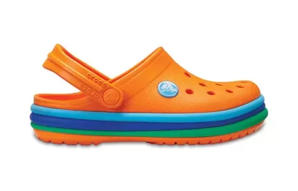 (GS) Crocs Crocband Rainbow Band Clogs ‘Laranja Azul’
