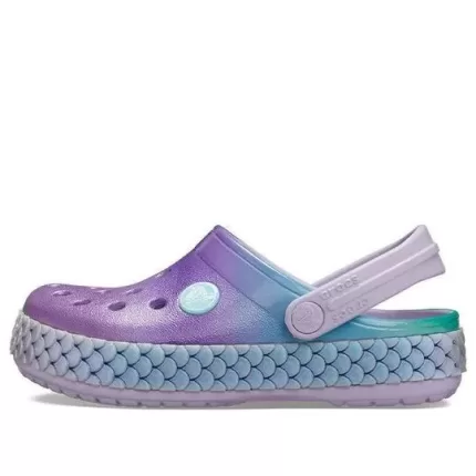 (GS) Crocs Crocband Rainbow Glitter Band Clogs ‘Purple Blue’