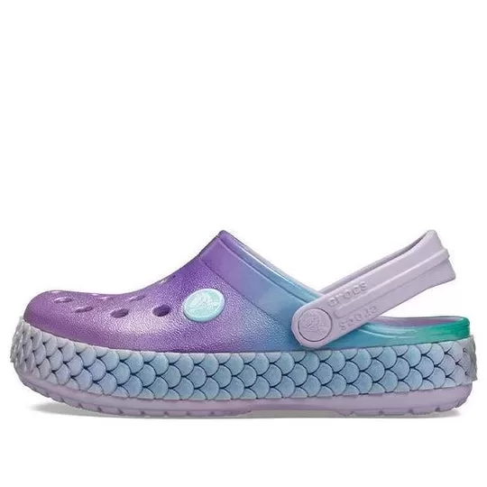 (GS) Crocs Crocband Rainbow Glitter Band Clogs ‘Purple Blue’