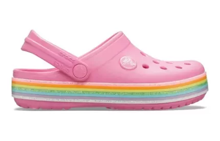 (GS) Crocs Crocband Rainbow Glitter Clogs ‘Rosa’