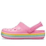 (GS) Crocs Crocband Rainbow Glitter Clogs ‘Rosa’