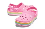 (GS) Crocs Crocband Rainbow Glitter Clogs ‘Rosa’