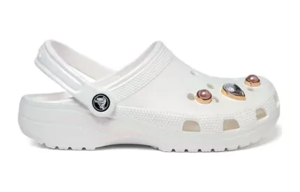 (GS) Crocs Crocs Classic Cristais Clogs ‘Branco’