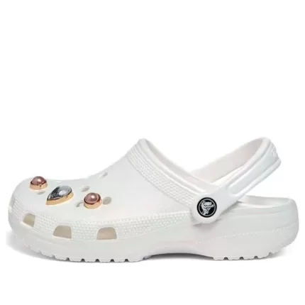 (GS) Crocs Crocs Classic Cristais Clogs ‘Branco’