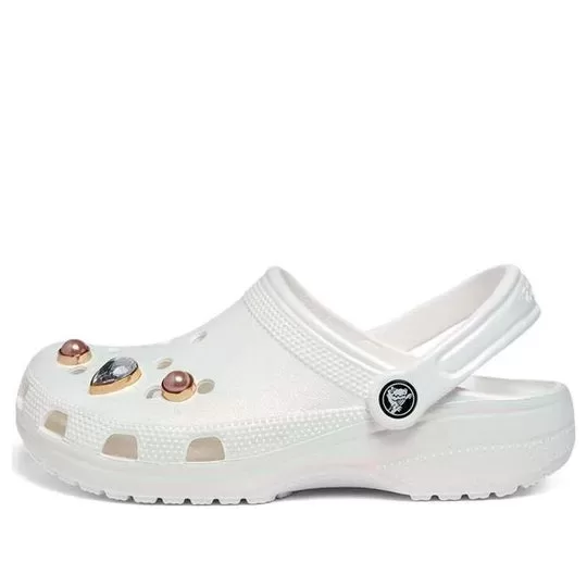 (GS) Crocs Crocs Classic Cristais Clogs ‘Branco’