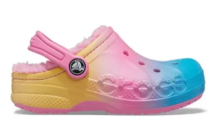 (GS) Crocs Forro estampado Baya Clogs ‘Pink Lemonade Multi’
