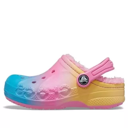 (GS) Crocs Forro estampado Baya Clogs ‘Pink Lemonade Multi’