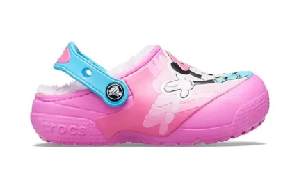 (GS) Crocs Fun Lab Disney Minnie Lined Clogs ‘Rosa Azul’