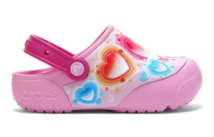 (GS) Crocs Fun Lab Heart Lights Clogs ‘Pink Blue’