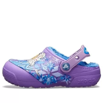 (GS) Crocs Fun Lab Lined Frozen Clogs ‘Purple Blue’